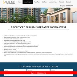 CRC Sublimis Sector 1 Greater Noida West