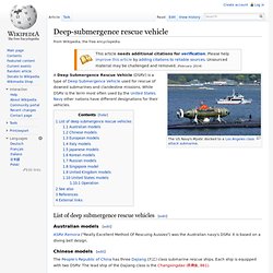 Deep Submergence Rescue Vehicle