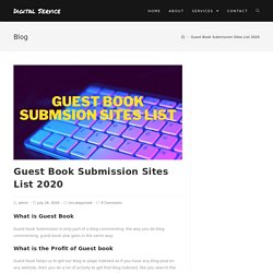 Guest Book Submission Sites List 2020 - Digital Service
