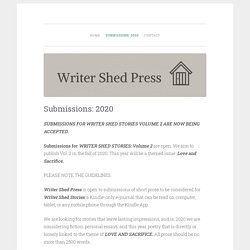 Submissions: 2020 – Writer Shed Press