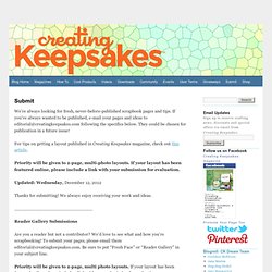 Creating Keepsakes Blog