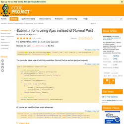 Submit a form using Ajax instead of Normal Post