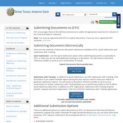 Submitting Documents to DTIC