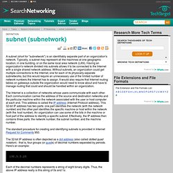 What is subnet (subnetwork)? - Definition from WhatIs