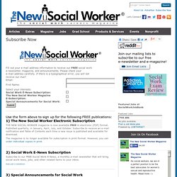 THE NEW SOCIAL WORKER Online - The Social Work Careers Magazine for Students and Recent Graduates - Articles, Jobs, & More - Subscribe to The New Social Worker Publications