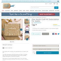 One Month Craft Kit Subscription For Adults By Craftiosity