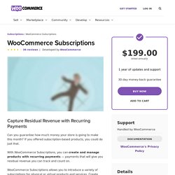 WooCommerce Subscriptions - WordPress Subscription Plugin