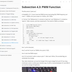 Subsection 4.3: PWM Function