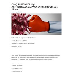 CINQ SUBSTANCES QUI ACTIVENT/ACCOMPAGNENT LE PROCESSUS siRNA – Telegraph