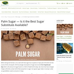 Palm Sugar — Is it the Best Sugar Substitute Available? - Coconut sugar