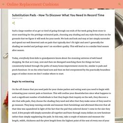Substitution Pads - How To Discover What You Need In Record Time