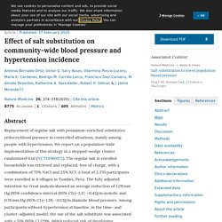 Effect of salt substitution on community-wide blood pressure and hypertension incidence