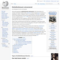 Substitutionary atonement - Wikipedia