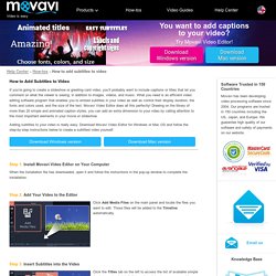 Download Movavi Video Editor to Add text to Video