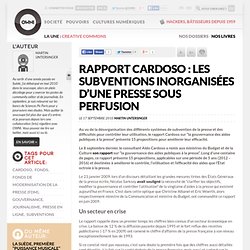 Rapport Cardoso : les subventions inorganisées d’une presse sous perfusion » Article » OWNI, Digital Journalism