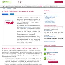 ANAH: les subventions de l'Agence Nationale pour l'Habitat