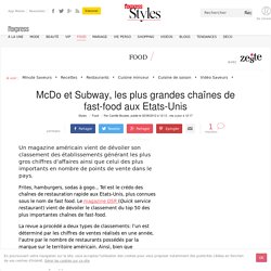 McDo et Subway, les plus grandes chaînes de fast-food aux Etats-Unis