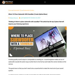 Where To Place Subwoofer With Soundbar (Create Optimal Bass)