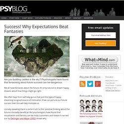 Success! Why Expectations Beat Fantasies
