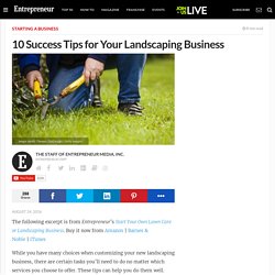 10 Success Tips for Your Landscaping Business