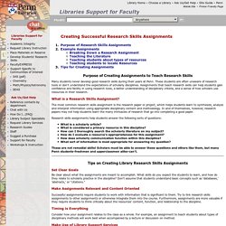 Creating Successful Research Skills Assignments