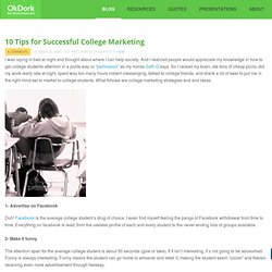 10 Tips for Successful College Marketing