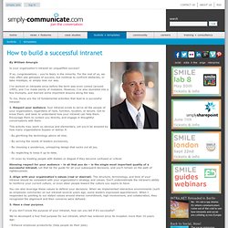 How to build a successful intranet