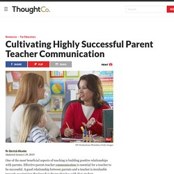 Highly Successful Parent Teacher Communication