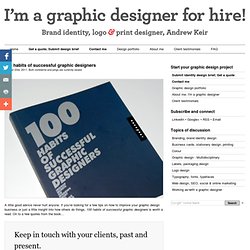 100 habits of successful graphic designers