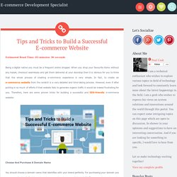 Tips and Tricks to Build a Successful E-commerce Website
