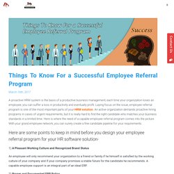 Things To Know For a Successful Employee Referral Program