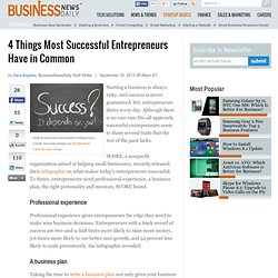 4 Things Most Successful Entrepreneurs Have in Common