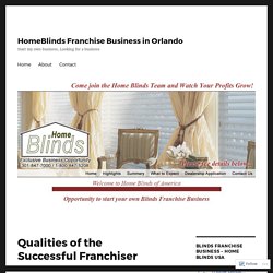 Qualities of the Successful Franchiser
