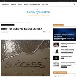 HOW TO BECOME SUCCESSFUL?