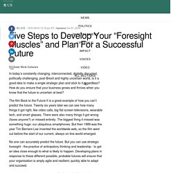 Five Steps to Develop Your "Foresight Muscles" and Plan For a Successful Future