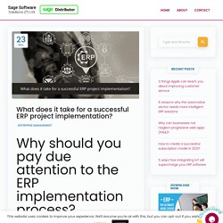 What does it take for a successful ERP project implementation?