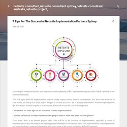 7 Tips For The Successful Netsuite Implementation Partners Sydney