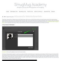 9 Successful Website Essentials - SmugMug Academy: Photo Tips, Smug Tips, inspiration and live events