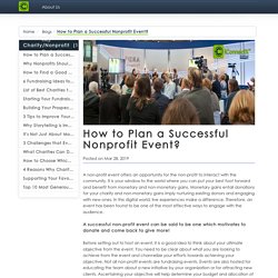 How to Plan a Successful Nonprofit Event?