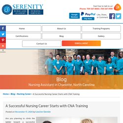 A Successful Nursing Career Starts with CNA Training