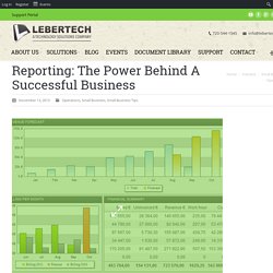 Reporting: The Power Behind Successful Business Operations