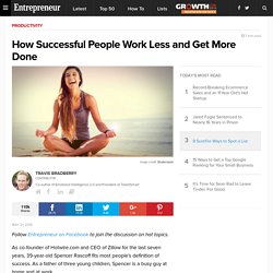 How Successful People Work Less and Get More Done
