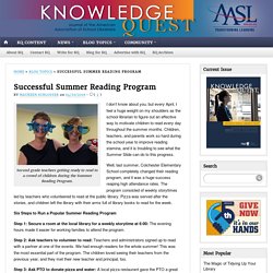 Successful Summer Reading Program