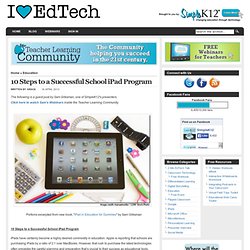 10 Steps to a Successful School iPad Program