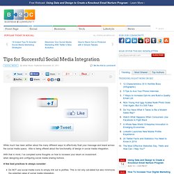 Tips for Successful Social Media Integration