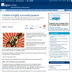 7 habits of highly successful speakers