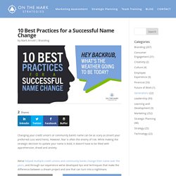 10 Best Practices for a Successful Name Change