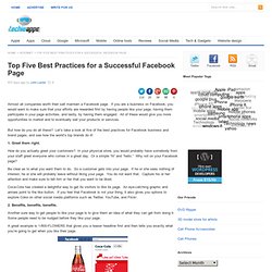 Top Five Best Practices for a Successful Facebook Page