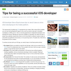 Tips for being a successful iOS developer