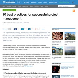 10 best practices for successful project management